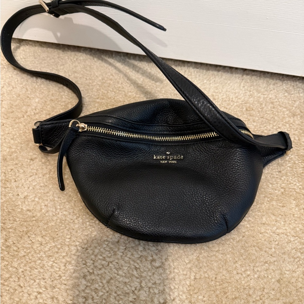 Kate Spade Black Pebbled Leather Crossbody Bag